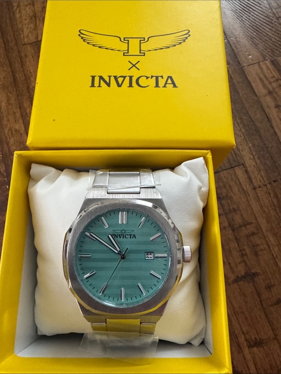 Invicta Accessories - Invicta Silver Watch with Teal-Green Dial